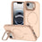 For iPhone 17e / 16e Case Compatible with MagSafe Skin-touch PC + TPU Phone Cover with Foldable Kickstand - Desert Gold - 1