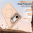 For iPhone 17e / 16e Case Compatible with MagSafe Skin-touch PC + TPU Phone Cover with Foldable Kickstand - Desert Gold - 3