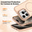 For iPhone 15 Pro Max Case Compatible with MagSafe Skin-touch PC + TPU Phone Cover with Foldable Kickstand - Desert Gold - 5