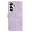 For Samsung Galaxy A37 5G Case Wallet Stand Imprinted Triangle Pattern Leather Phone Flip Cover - Purple - 7