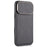 GKK For iPhone 17 Pro Case PU Leather Covered PC Phone Shell with Lens Guard Kickstand - Black - 2