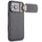 GKK For iPhone 17 Pro Max Case PU Leather Covered PC Phone Shell with Lens Guard Kickstand - Black - 1