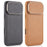 GKK For iPhone 17 Pro Max Case PU Leather Covered PC Phone Shell with Lens Guard Kickstand - Black - 4