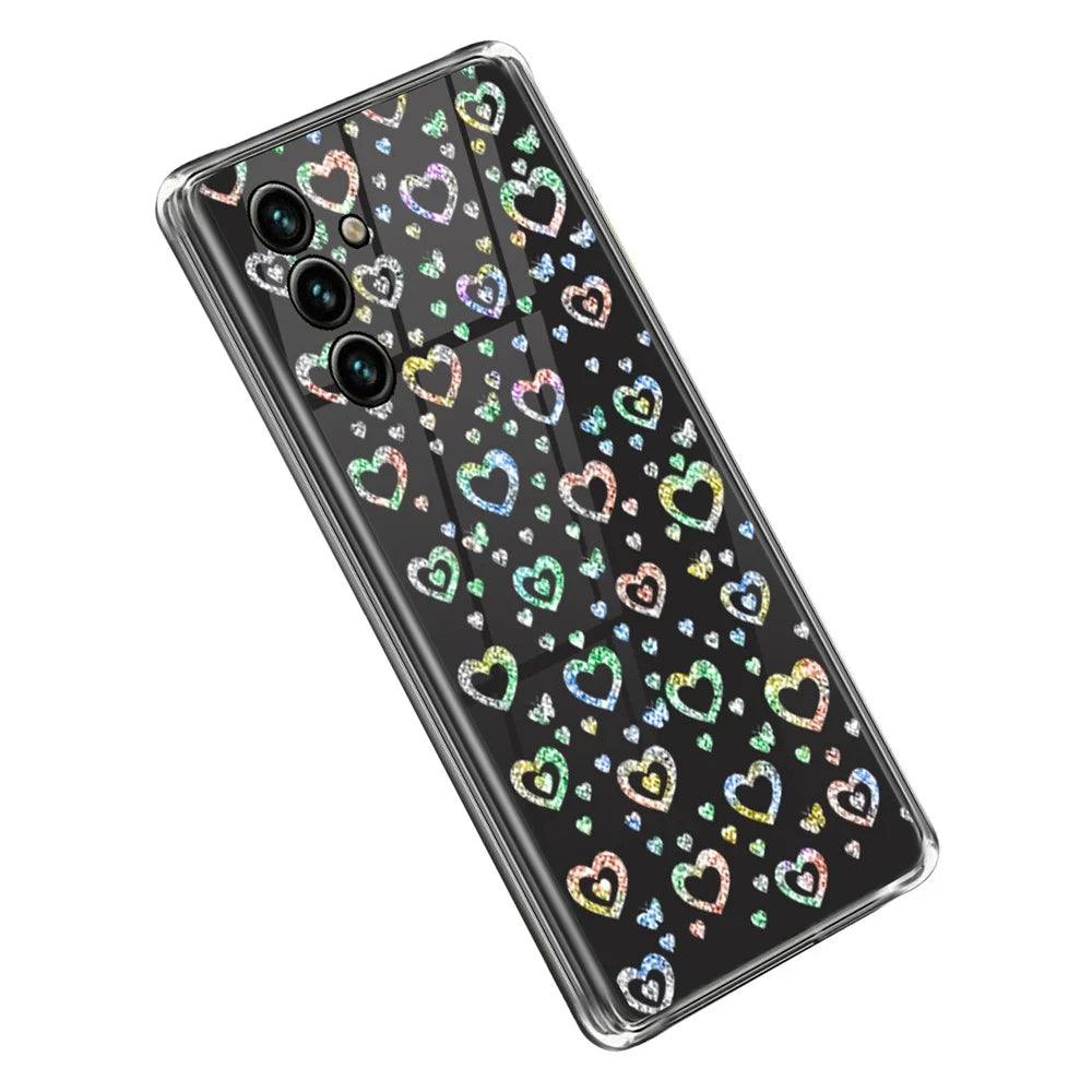 For Samsung Galaxy A14 5G / A14 4G IMD Phone Case Pattern Printing Soft TPU Shockproof Back Cover - Love Heart - 1