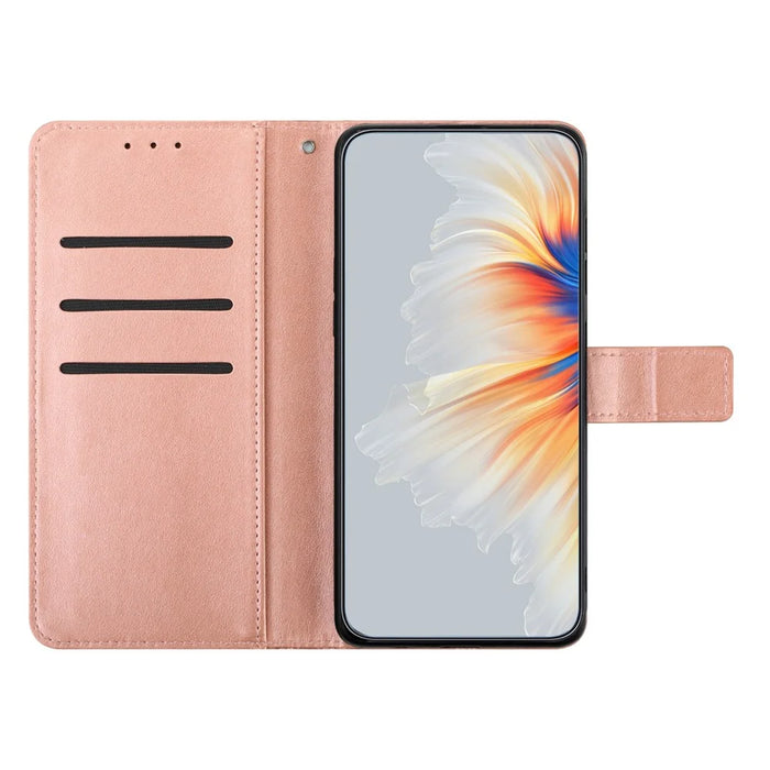 For Samsung Galaxy A37 5G Leather Case with Card Slots Mandala Pattern Phone Cover Stand - Rose Gold - 2