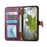 For Samsung Galaxy S25+ Stand Case Leaf Shape Magnetic Clasp Leather Phone Cover with Hand Strap - Purple - 2
