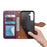 For Samsung Galaxy S25+ Stand Case Leaf Shape Magnetic Clasp Leather Phone Cover with Hand Strap - Purple - 4