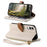 For Samsung Galaxy S25 Edge Stand Case Leaf Shape Magnetic Clasp Leather Phone Cover with Hand Strap - Beige - 3
