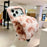 For iPhone 17 Pro Max Fluffy Phone Case Leopard Winter Warm Hand Strap TPU Cover - Pink - 1