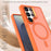 For Samsung Galaxy S26 Ultra Case Foldable Kickstand Matte PC + TPU Phone Cover Magnetic Case - Orange - 4