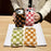 For iPhone 17 Pro Max Fluffy Phone Case Gird Winter Warm Hand Strap TPU Cover - White + Orange - 5
