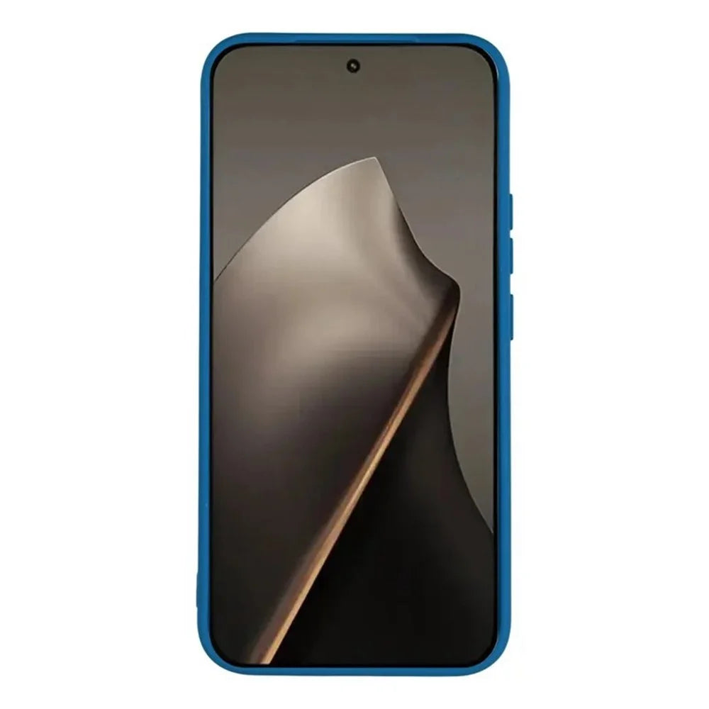 WANLONFENG ZB Series For Xiaomi 15T Pro Case Precise Cutouts Straight Edge TPU Phone Cover with Tempered Glass Film - Sapphire - 3