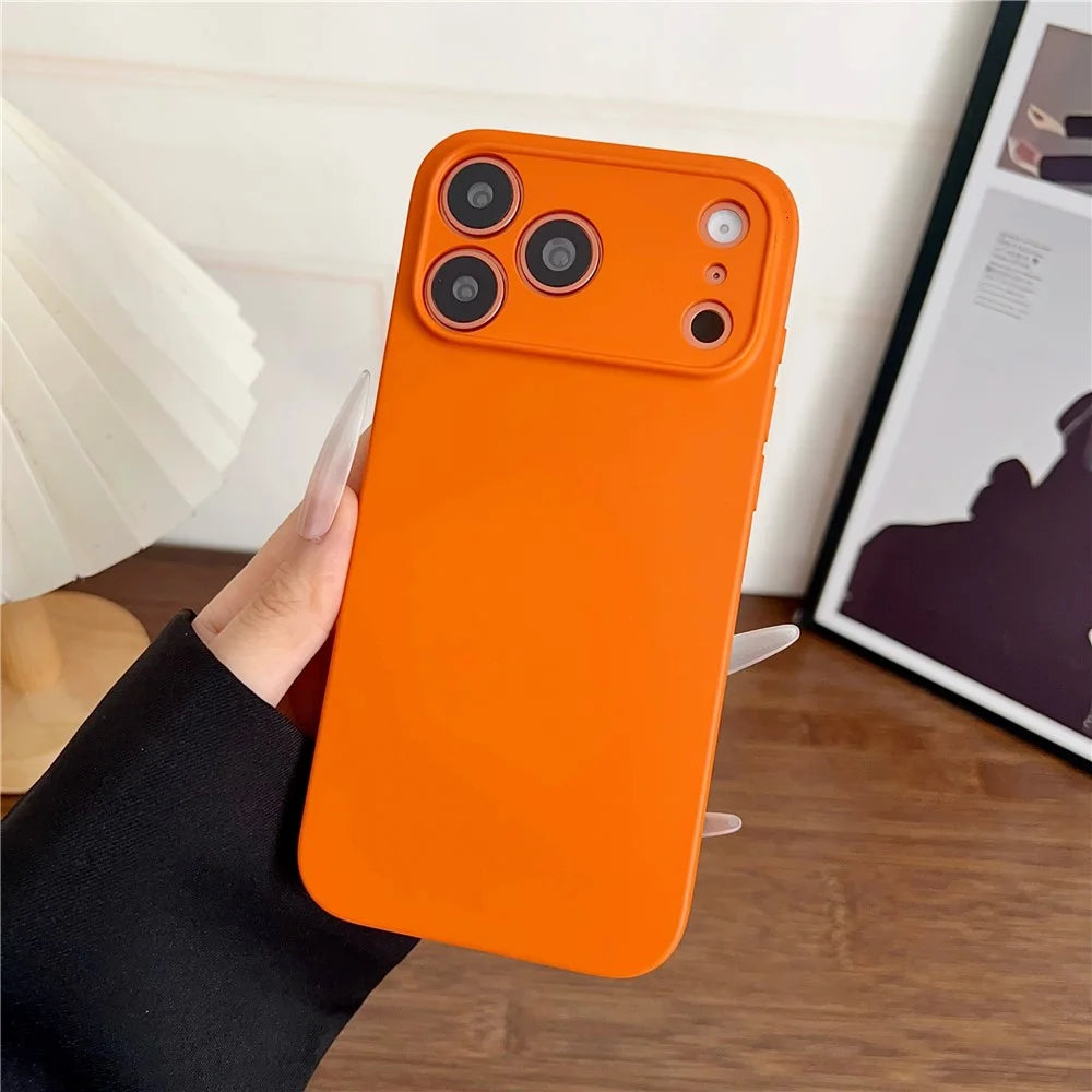 YIKATU For iPhone 17 Pro Max Case Anti Scratch Rubberized TPU Phone Back Cover - Orange - 2