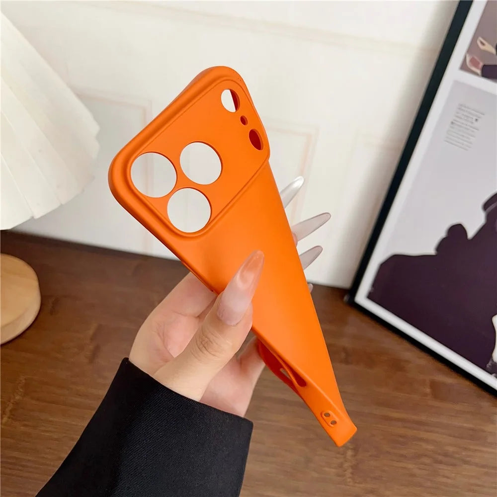YIKATU For iPhone 17 Pro Case Anti Scratch Rubberized TPU Phone Back Cover - Orange - 3