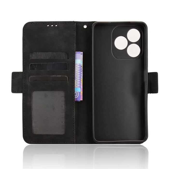 For Blackview Wave 9C Leather Case Phone Wallet Cover with Multiple Card Slots - Black - 5
