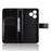 For Blackview Wave 9C PU Leather Case with Strap Crazy Horse Texture Phone Wallet Cover - Black - 4