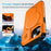 For iPhone 15 Case PC + TPU Kickstand Camera Slider Phone Cover Compatible with MagSafe - Orange - 2