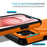 For iPhone 15 Case PC + TPU Kickstand Camera Slider Phone Cover Compatible with MagSafe - Orange - 3