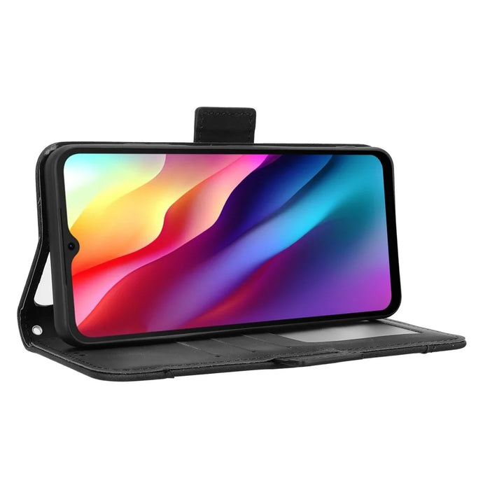Leather Case for Doogee Note 56 / Note 56 Pro / Note 56 Plus Phone Wallet Cover with Multiple Card Slots - Black - 4