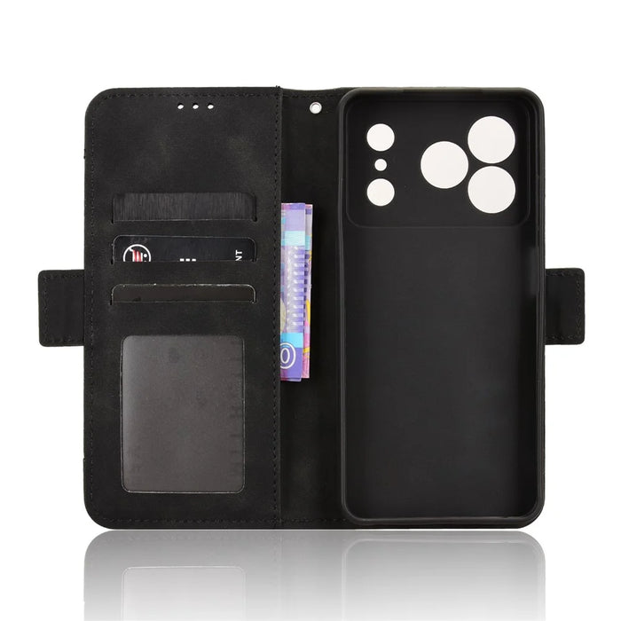 Leather Case for Doogee Note 56 / Note 56 Pro / Note 56 Plus Phone Wallet Cover with Multiple Card Slots - Black - 5