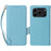 Leather Case for Doogee Note 56 / Note 56 Pro / Note 56 Plus Litchi Texture Wallet Phone Cover with Wrist Strap - Baby Blue - 1