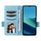 Leather Case for Doogee Note 56 / Note 56 Pro / Note 56 Plus Litchi Texture Wallet Phone Cover with Wrist Strap - Baby Blue - 2