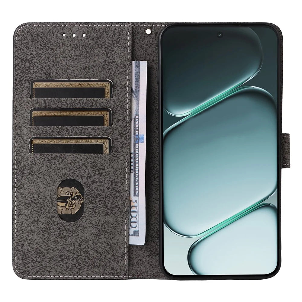 For OnePlus Ace 6 5G / 6T 5G / 15R 5G Case Wallet RFID Blocking PU Leather Phone Cover Stand with Strap - Brown - 2