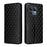For Realme GT 8 5G Case Wallet Rhombus Imprinted PU Leather Phone Cover - Black - 1