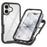 For iPhone 17 Magnetic Case PC + TPU Protective Phone Cover with PET Screen Film - Black - 1