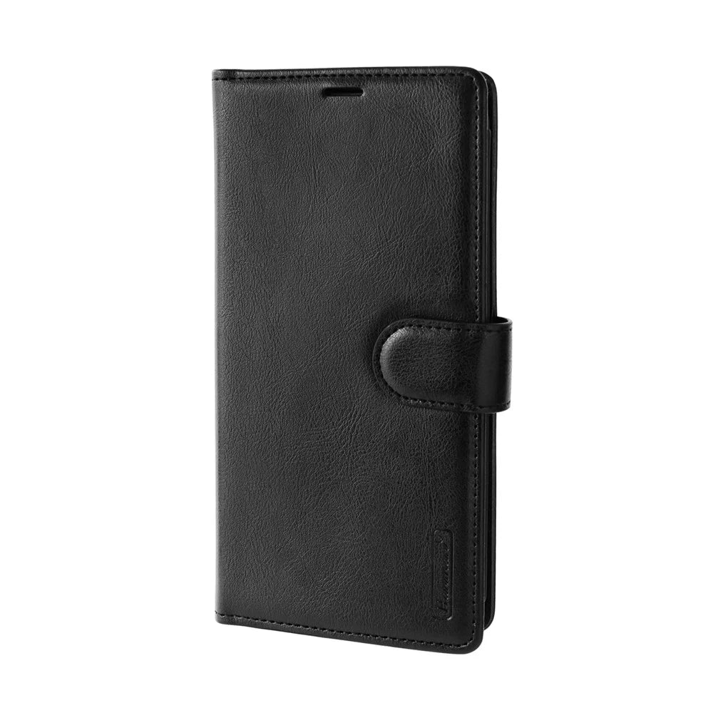 HANMAN Mila Series For iPhone Air Wallet Case with Stand Inner Folio Flip Card Slots TPU PU Leather Phone Cover  - Black - 4