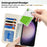 For Samsung Galaxy S23 Stand Case Litchi Texture Genuine Cow Leather Wallet Phone Cover RFID Blocking - White - 7
