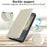 For Samsung Galaxy S24 Stand Case Litchi Texture Genuine Cow Leather Wallet Phone Cover RFID Blocking - White - 6