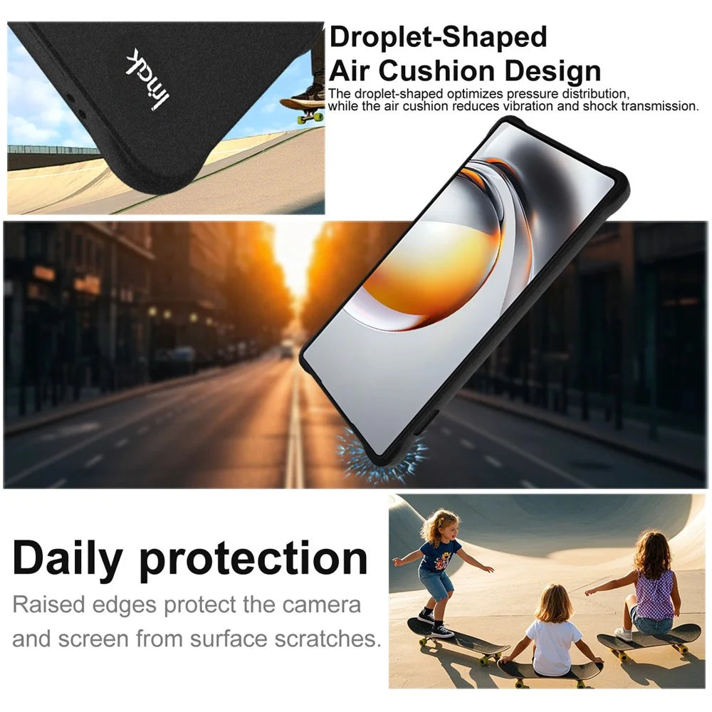 IMAK For ZTE nubia Z80 Ultra 5G Case TPU Phone Cover Airbag Shockproof Protection - Matte Black - 3