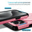 For iPhone 15 Pro Case Kickstand Camera Slider PC + TPU Phone Cover Compatible with MagSafe - Pink - 3