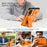 For Samsung Galaxy S25 Edge Magnetic Case Kickstand Camera Slider PC + TPU Phone Cover - Orange - 5
