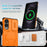 For Samsung Galaxy S25 Edge Magnetic Case Kickstand Camera Slider PC + TPU Phone Cover - Orange - 7