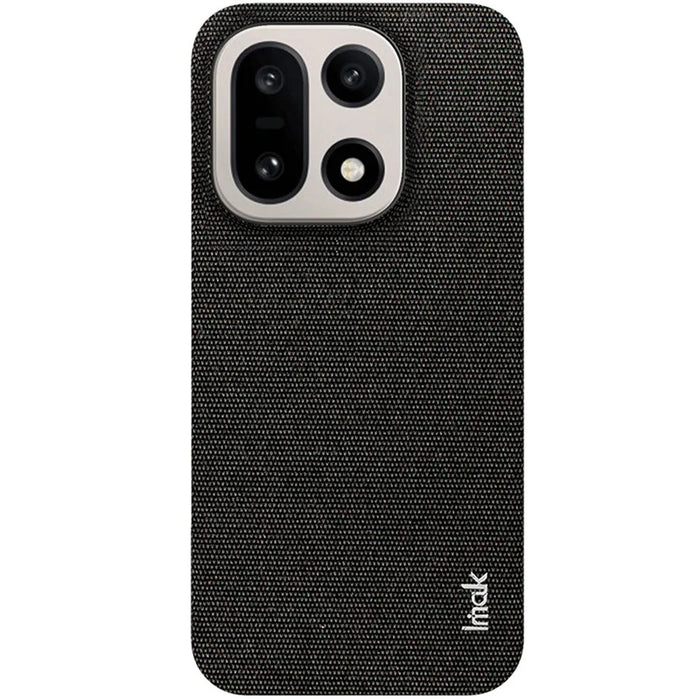 IMAK Ruiyi Series for OnePlus 15 5G Case Fabric Texture Leather + PC Phone Back Cover - Black - 5