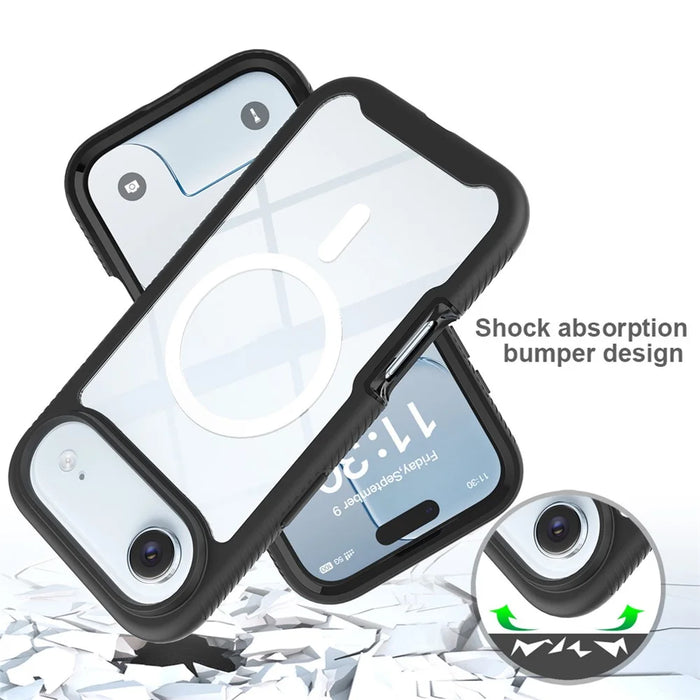 For iPhone Air Magnetic Case PC + TPU Protective Phone Back Cover (No PET Film) - Black - 4