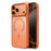 For iPhone 17 Pro Case with AI Photo Button Matte PC + TPU Phone Cover Compatible with MagSafe - Orange - 1