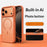 For iPhone 17 Pro Case with AI Photo Button Matte PC + TPU Phone Cover Compatible with MagSafe - Orange - 2