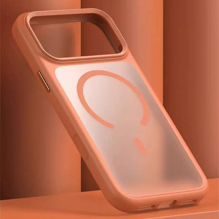 For iPhone 17 Pro Case with AI Photo Button Matte PC + TPU Phone Cover Compatible with MagSafe - Orange - 6