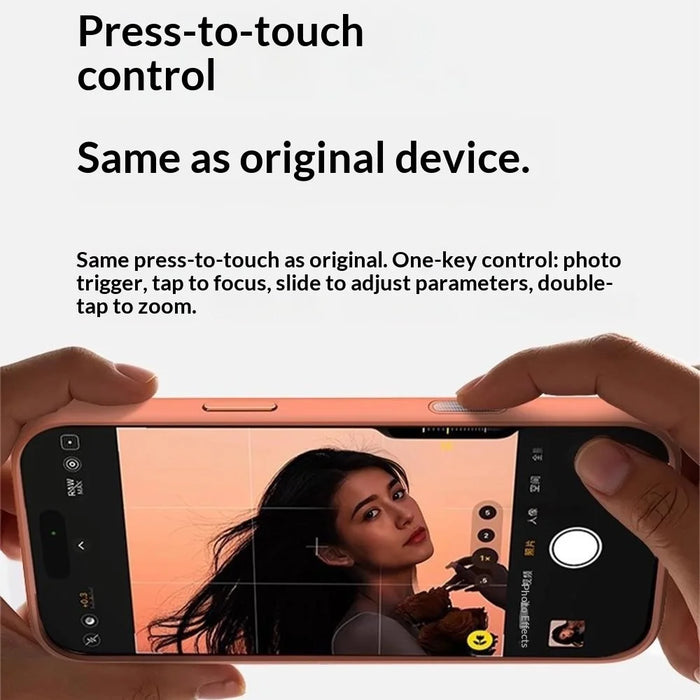 For iPhone 17 Pro Max Case with AI Photo Button Matte PC + TPU Phone Cover Compatible with MagSafe - Orange - 3