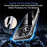IPAKY For iPhone 17 Pro Max Clear Case Compatible with MagSafe Shockproof TPU+PC Phone Back Cover - Transparent  /  Black - 7