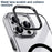 IPAKY For iPhone 16 Pro Max Clear Case Compatible with MagSafe Shockproof TPU+PC Phone Back Cover - Transparent  /  Black - 5