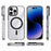 IPAKY For iPhone 16 Pro Clear Case Compatible with MagSafe Shockproof TPU+PC Phone Back Cover - Transparent  /  Black - 2
