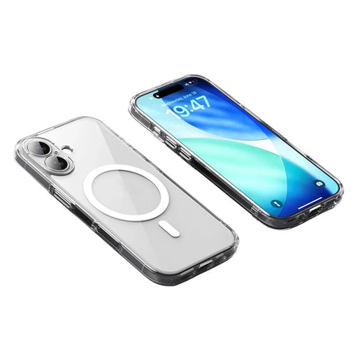 IPAKY For iPhone 17 Clear Case TPU + PC Slim Phone Back Cover Compatible with MagSafe - Transparent - 1