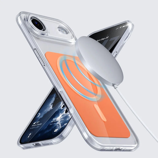 For iPhone Air Case Skin-touch Acrylic + TPU Cover Compatible with MagSafe - Orange - 2