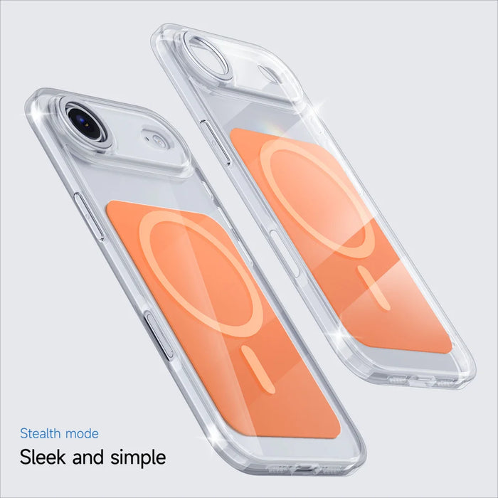 For iPhone Air Case Skin-touch Acrylic + TPU Cover Compatible with MagSafe - Orange - 5