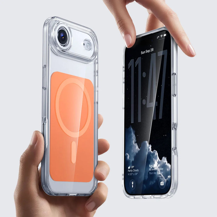 For iPhone Air Case Skin-touch Acrylic + TPU Cover Compatible with MagSafe - Orange - 6