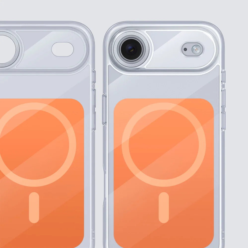 For iPhone Air Case Skin-touch Acrylic + TPU Cover Compatible with MagSafe - Orange - 7